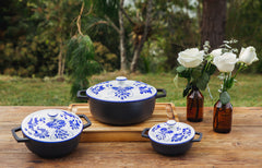 CALDERO CARMEN DE VIBORAL (TAPA AZUL LIZ) - 14 CM