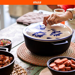 CALDERO CARMEN DE VIBORAL (TAPA AZUL LIZ) - 14 CM