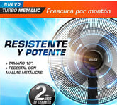 ABANICO IMUSA TURBO METALIC PEDESTAL 18''