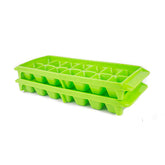 JUEGO DE MOLDES DE HIELO DOBLE (VERDE MANZANA O ROSADO FUSCIA)