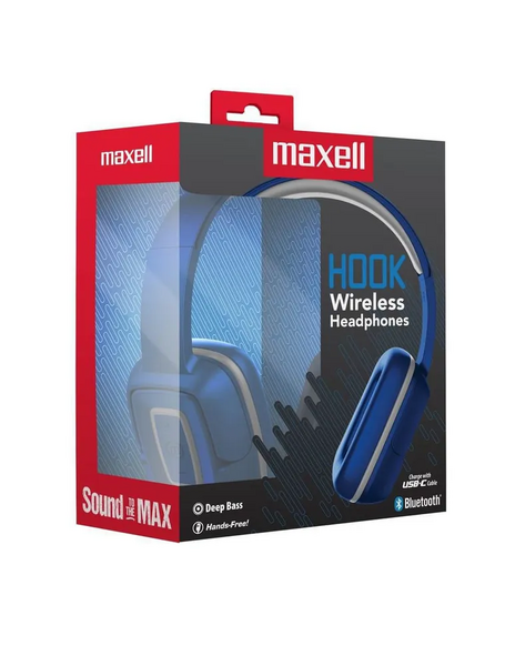 MAXELL AUDIFONOS BT HOOK EL AZUL 4X4X1 – TuttoMart RD