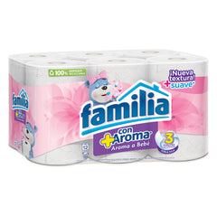 PAPEL FAMILIA  AROMAX BEBE (4 PAQUETE X 12 ROLLO)