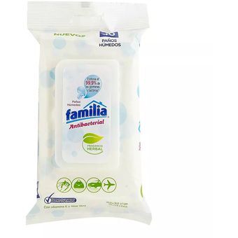 PAÑOS HUMEDOS ANTIBACTERIAL  (12 PAQUETES X 40)