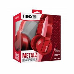 MAXELL AUDIFONOS METALZ RUBY ROJO 4X4X1