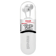 MAXELL AURICULAR POP DISPLAY BLANCO C/MIC 10X1