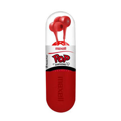 MAXELL AURICULAR POP DISPLAY ROJO C/MIC 10X1
