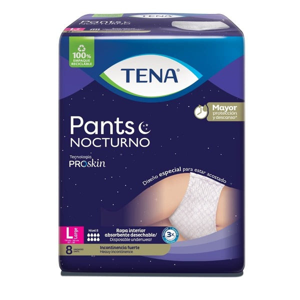 TENA DISCREET PANTS NOCHE L 6X8