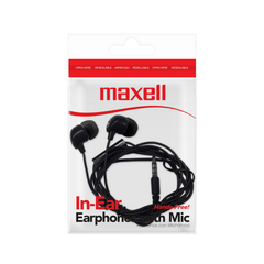 MAXELL IN BAX AURICULAR C/MIC NEGRO 4X25