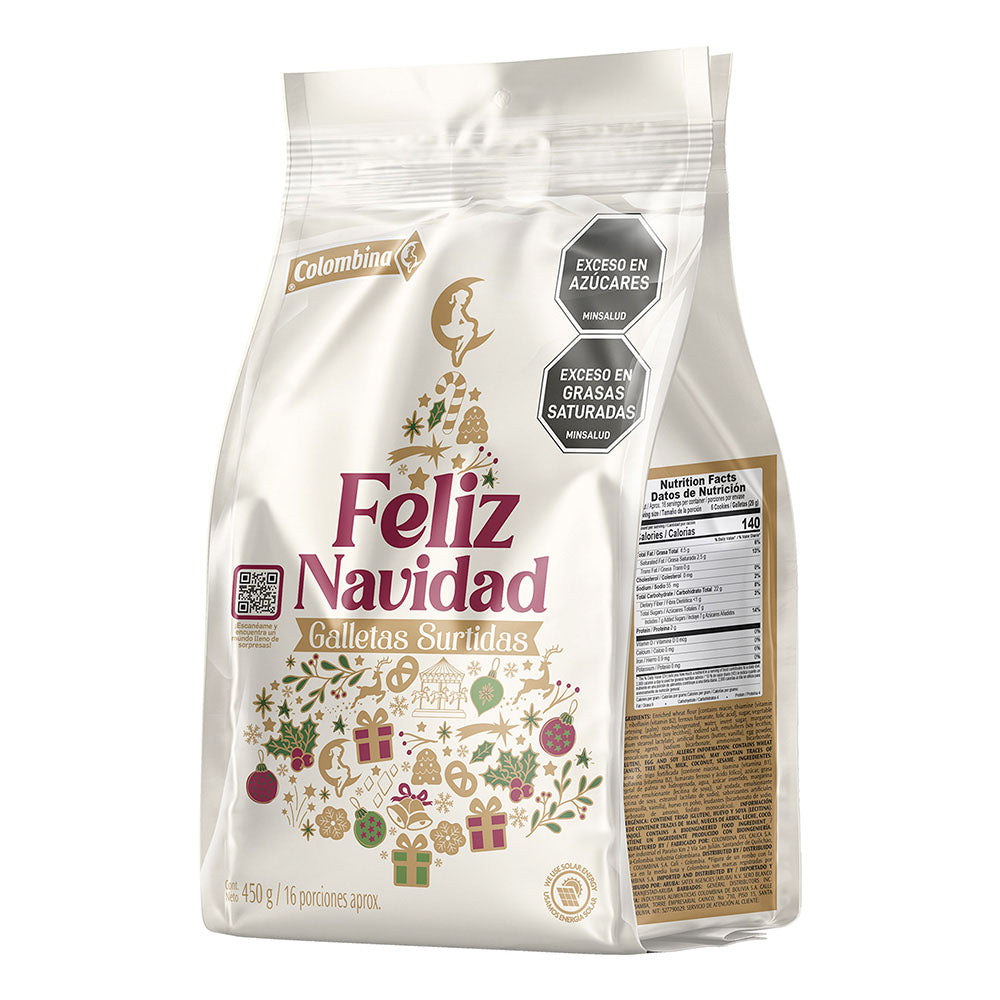 COLOMBINA BOLSA FELIZ NAVIDAD 450G 12X1