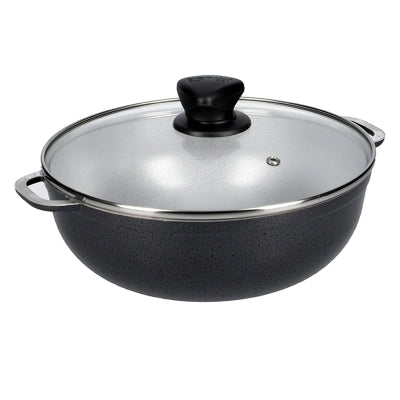 CALDERO MARTILLADO TAPA VIDRIO Original 24 cm