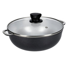 CALDERO MARTILLADO TAPA VIDRIO Original 24 cm