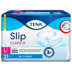 TENA SLIP CLASICO LARGE ( 4 paquetes de 21 unidades )