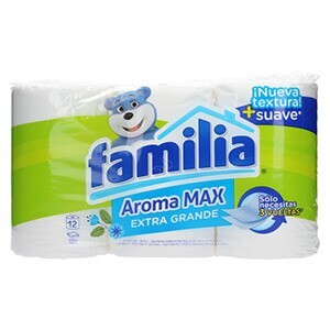 ROLLO DE PAPAEL FAMILIA  AROMA EXTRA GRANDE (4 paquetes de 12 rollos)