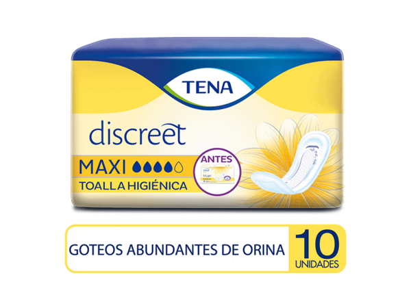 TENA MUJER DISCREET MAXI (1 PAQUETE DE 10 UNIDADES)