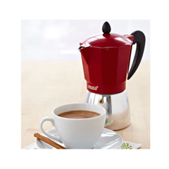 GRECA MODERNA ROJA ALUMINIO - 3 TAZAS