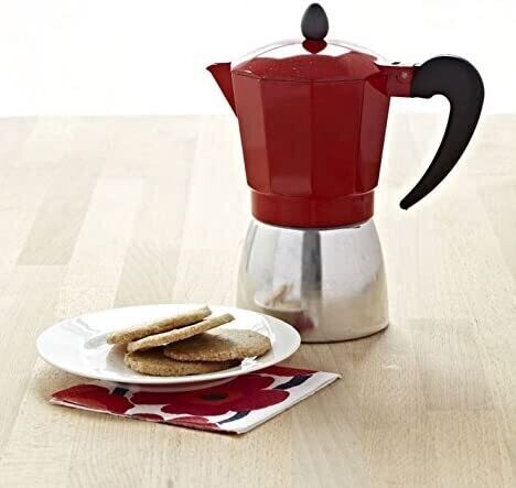 GRECA MODERNA ROJA AlUMINIO - 6 TAZAS