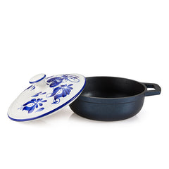 CALDERO Carmen de Viboral (Tapa Azul Liz)  18 Cm