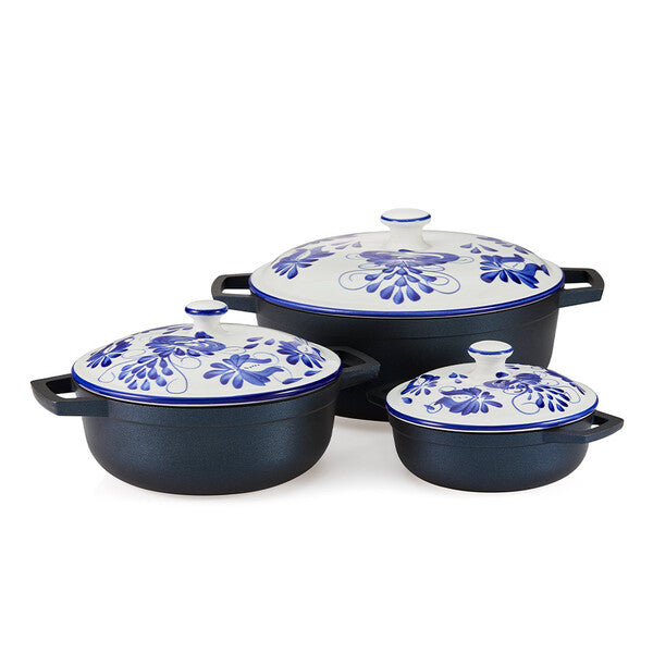 CALDERO CARMEN DE VIBORAL (TAPA AZUL) - 18CM