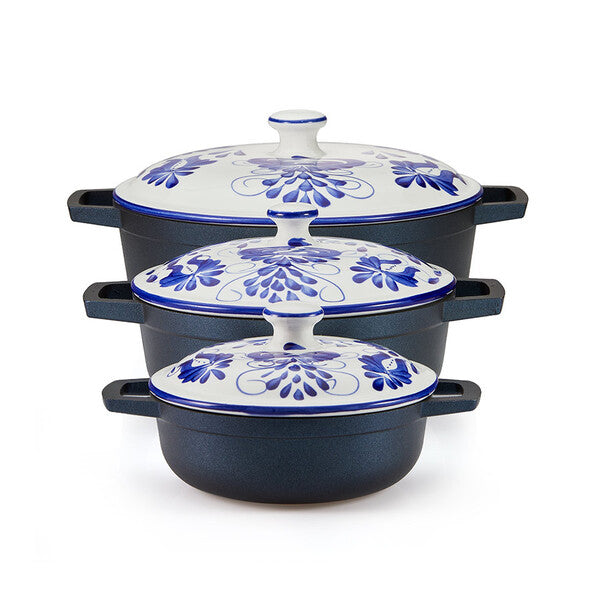 CALDERO CARMEN DE VIBORAL (TAPA AZUL) - 18CM