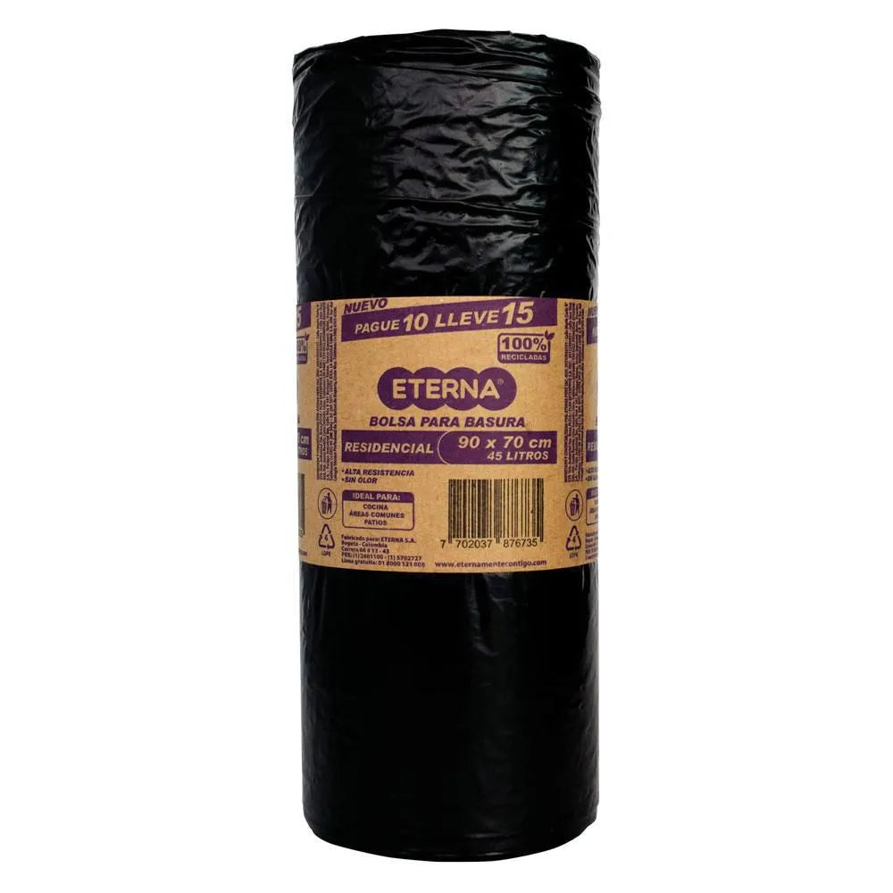 ETERNA BOLSAS NEGRAS 40 LITROS 90X70CM (12X15)