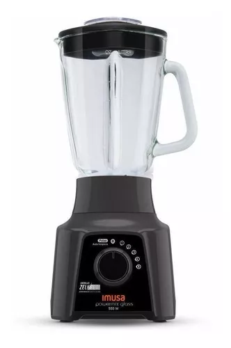LICUADORA POWER MIX GLASS 5V (BLANCA, ROJA, NEGRA, GRIS)