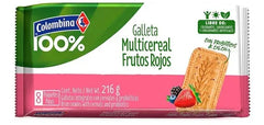 Galleta COLOMBINA 100% multicereal frutos Rojos