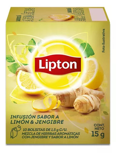 LIPTON INFUSION LIMON Y JENGIBRE 12X10
