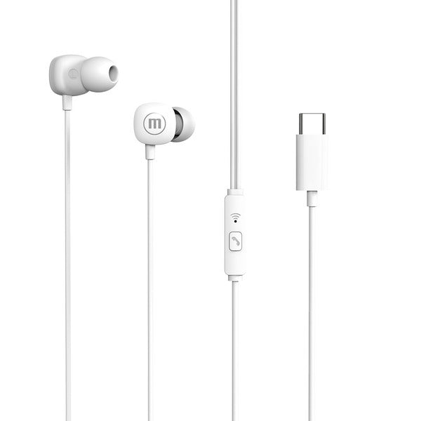 MAXELL AURICULAR USB-C SQUARE+BLANCO 6X6X1