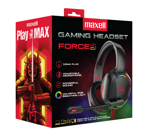 MAXELL GAMING  HEADSET FORCE H+MIC 20X1