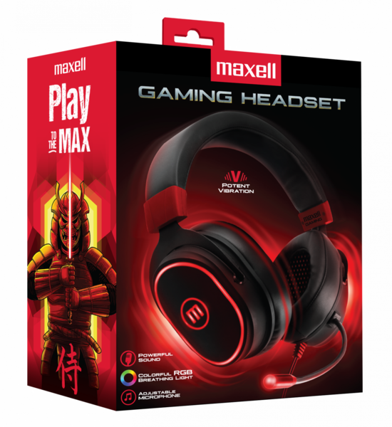 MAXELL GAMING  HEADSET VIBRATION H+MIC 4X4X1