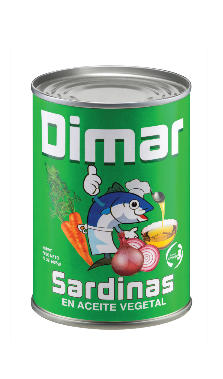 SARDINAS DIMAR EN ACEITE VEGETAL 24X425Gr.