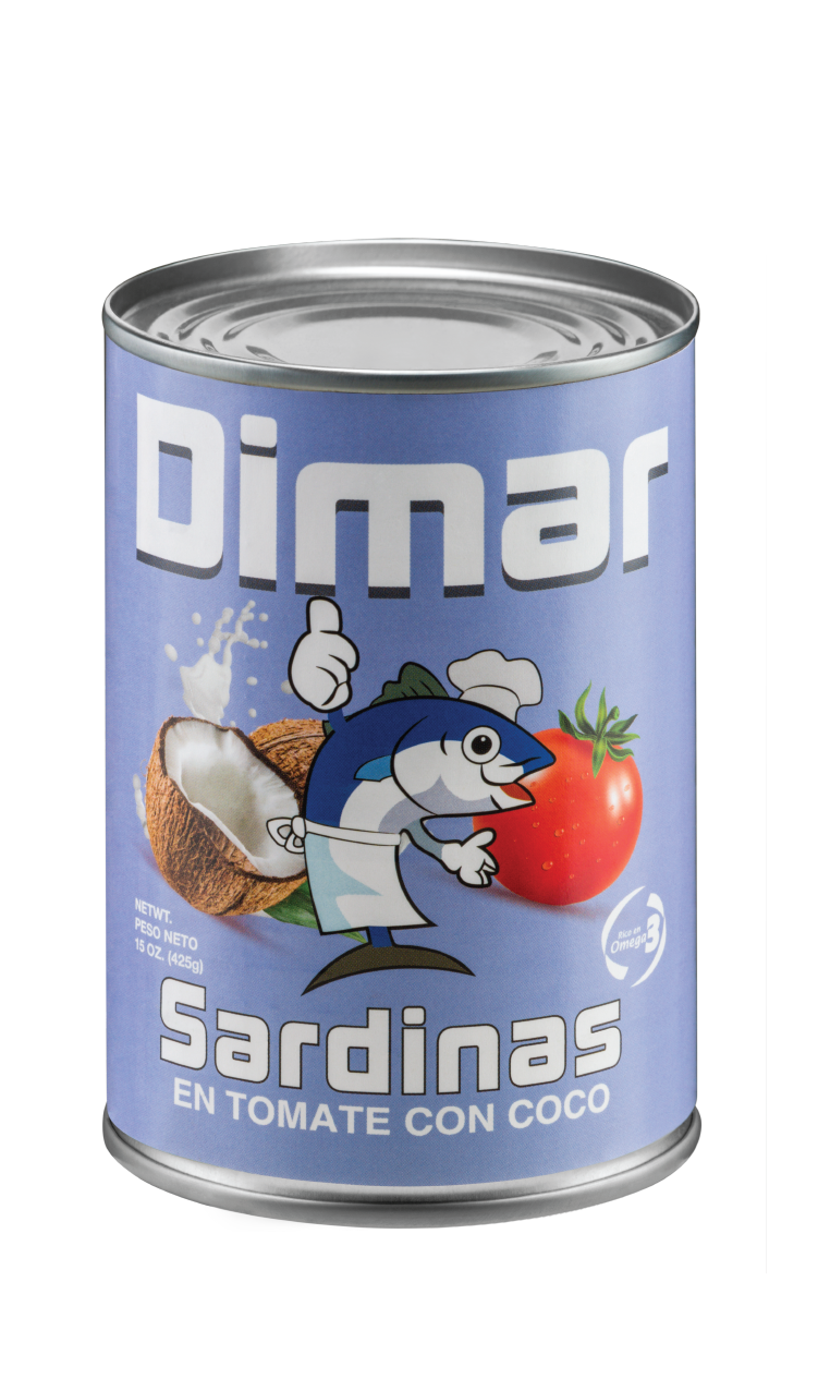 SARDINAS DIMAR EN TOMATE CON COCO 24X425Gr.