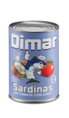 SARDINAS DIMAR EN TOMATE CON COCO 24X425Gr.