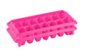 JUEGO DE MOLDES DE HIELO DOBLE (VERDE MANZANA O ROSADO FUSCIA)