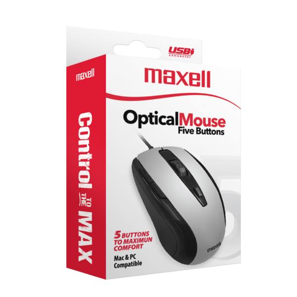 MAXELL OPTICAL MOUSE GRIS MOWR-105