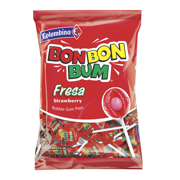 PALETAS BON BON BUM FRESA 24 UND.