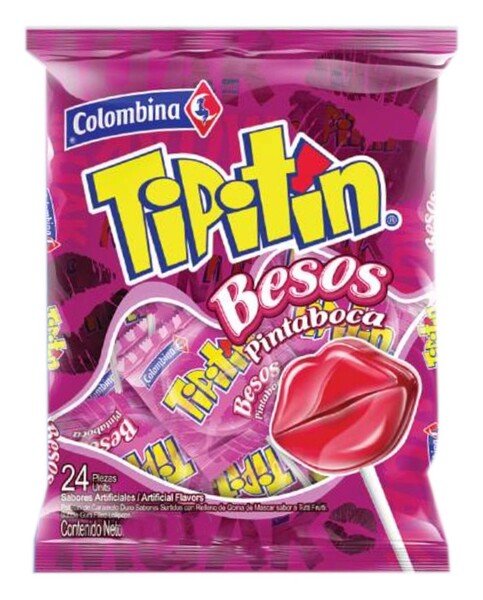 PALETAS TIPITIN BESOS 24 UND.