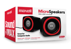 MAXELL BOCINAS USB MICRO  ROJA 4X10X1