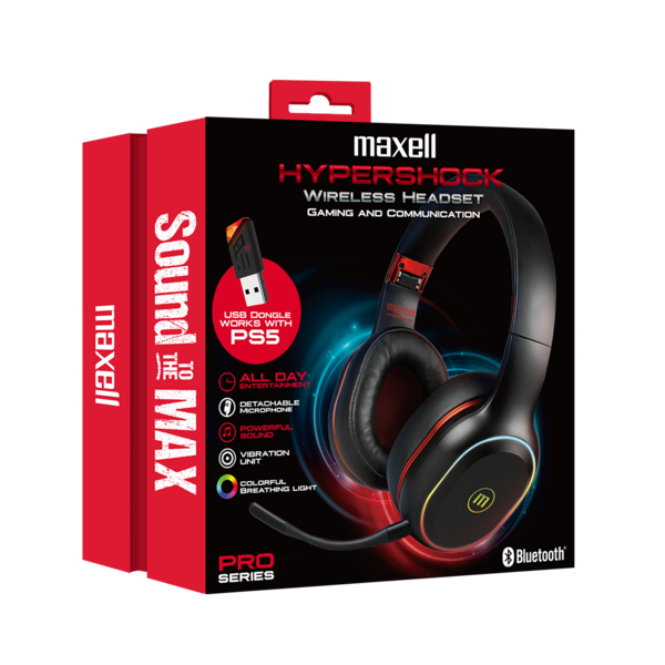 MAXELL GAMING BT EL HYPERSHOCK BTH 4X4X1