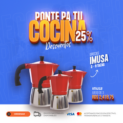 JUEGO DE GRECAS IMUSA (3,6,9 TAZAS)