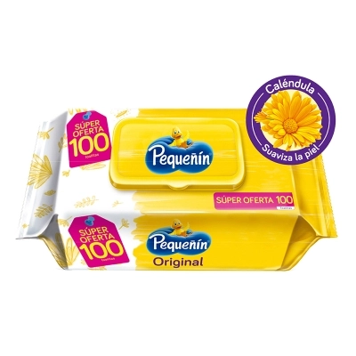 TOALLA HUMEDA PEQUEÑIN ORIGINAL 100 UND