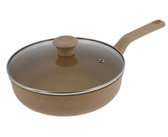 IMUSA TERRA SARTEN ARENA TAPA DE VIDRIO 24 CM