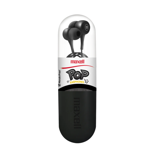 MAXELL AURICULAR POP DISPLAY NEGRO C/MIC 10X1