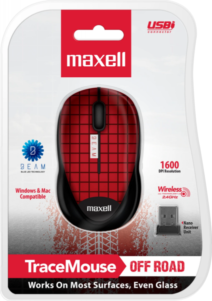 MAXELL TRACEMOUSE ROJO MOWL-250