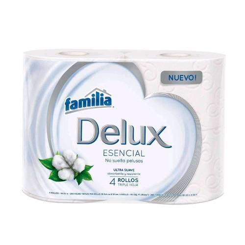 FAMILIA PAPEL DELUX (8 PAQUETES DE 4 ROLLOS)