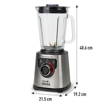 Licuadora Profesional IMUSA Ultraforce 2X Plateada + Picatodo + Molino