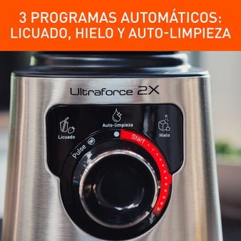 Licuadora Profesional IMUSA Ultraforce 2X Plateada + Picatodo + Molino