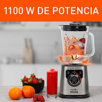 Licuadora Profesional IMUSA Ultraforce 2X Plateada + Picatodo + Molino