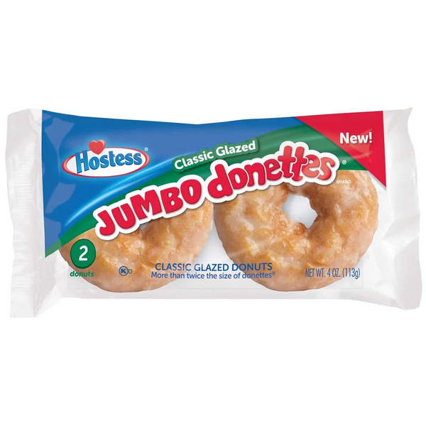 HOSTESS JUMBO DONETTES GLAZED 6 PAQ, 2 UND.