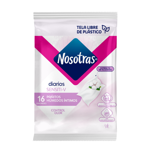 PAÑITOS HUMEDOS INTIMOS NOSOTRAS SENSITI-V